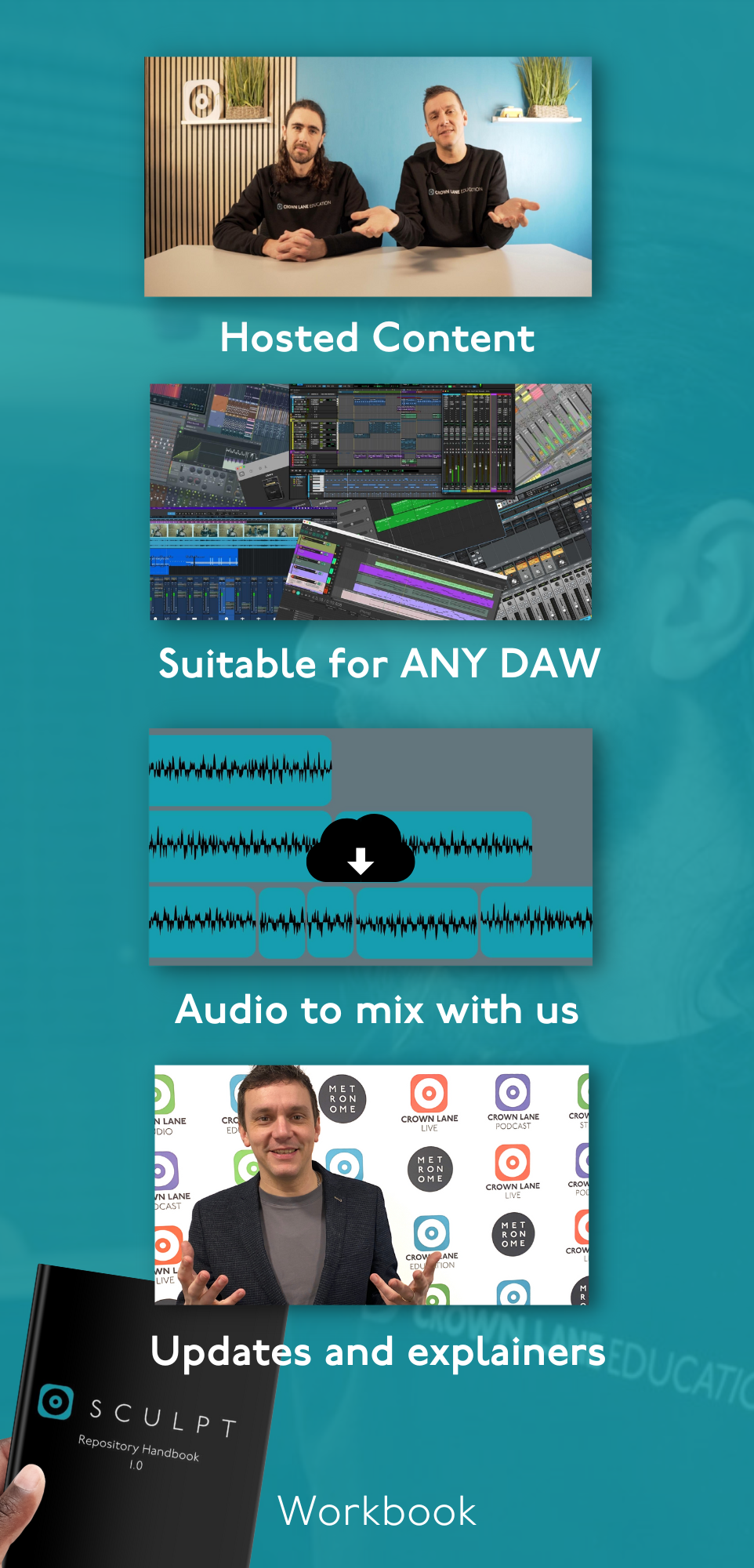 Mobile version sculpt Presented, suitable for all DAWs and audio provided to mix on the course - and keep forever